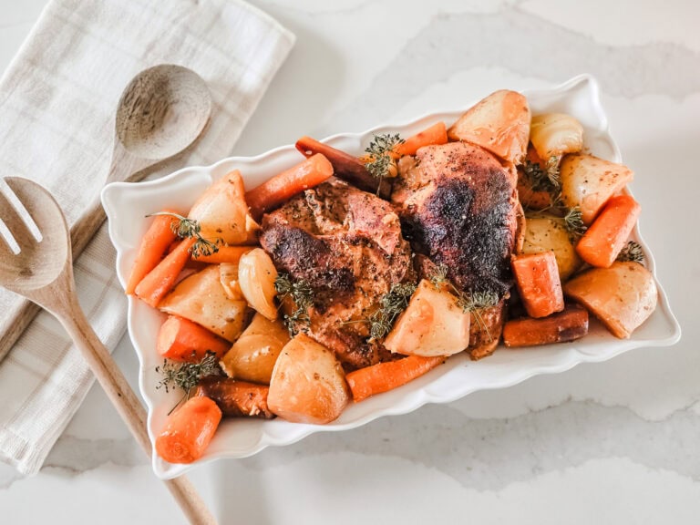 Dill chicken with carrots and potatoes
